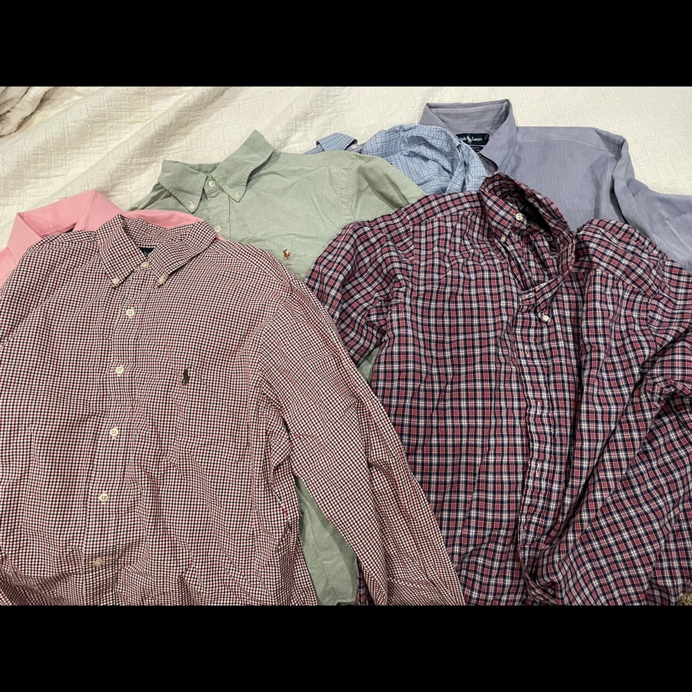 Bundle of 6 Ralph Lauren Polo shirts LARGE